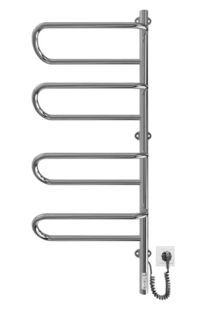Actieprijs Elektrische draaibare handdoekdroger ELECTRA 120W/230V 102,5x44,5 cm RVS/chroom rechts