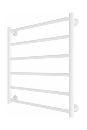 Badkamer handdoekradiator INOX FLAT 122W/230V 57x43 cm RVS/wit Populair