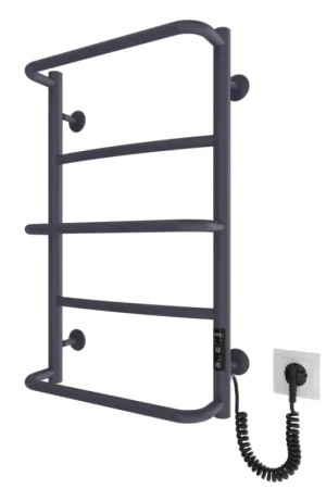 Badkamerhanddoekradiator LUX 65W/230V 66x42 cm RVS/antraciet rechts Finale Uitverkoop