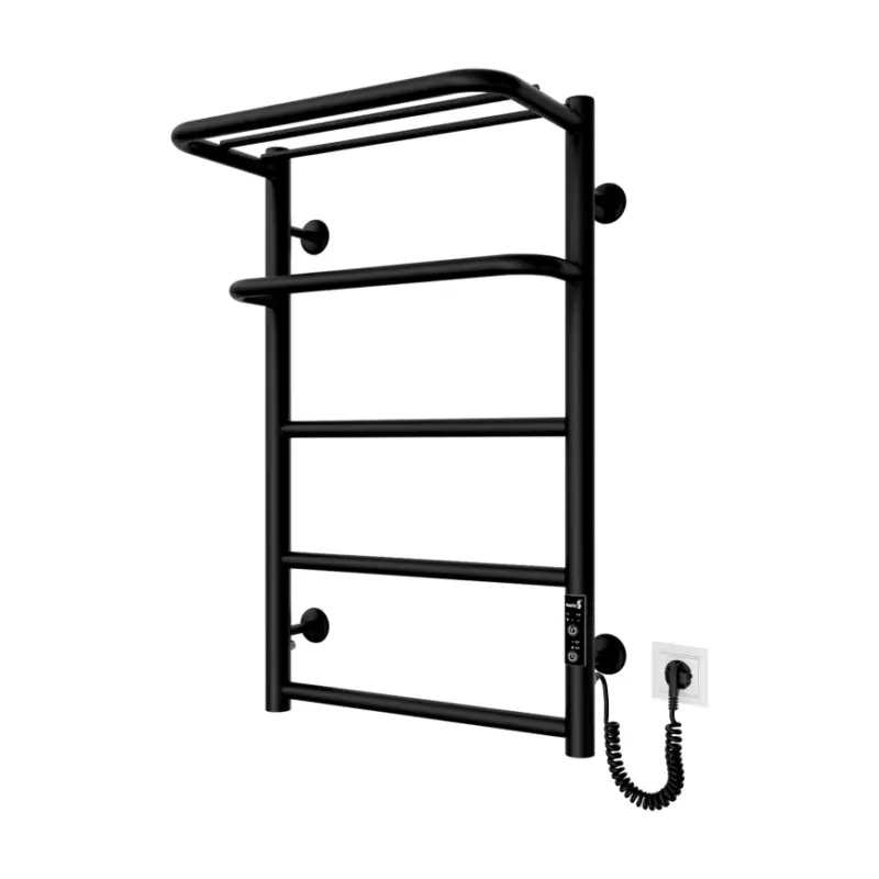 Badkamerradiator (handdoekradiator) HOTEL 75W/230V 66x42 cm RVS/zwart, rechts Shop Nu
