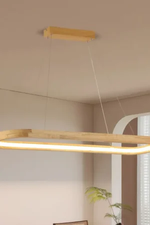 Aanbieding Brilagi - LED-hanglamp aan kabel UMEA WOOD LED/40W/230V 90x22 cm hout