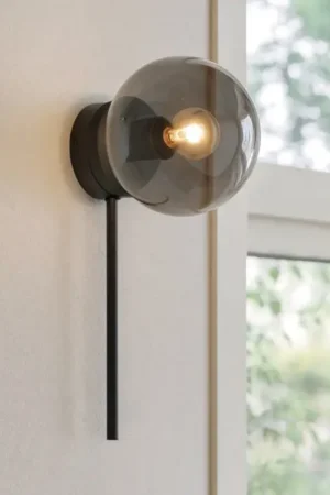 Ondaluce - Wandlamp JEWEL 1xE14/10W/230V zwart/rookzwart Aanbieding