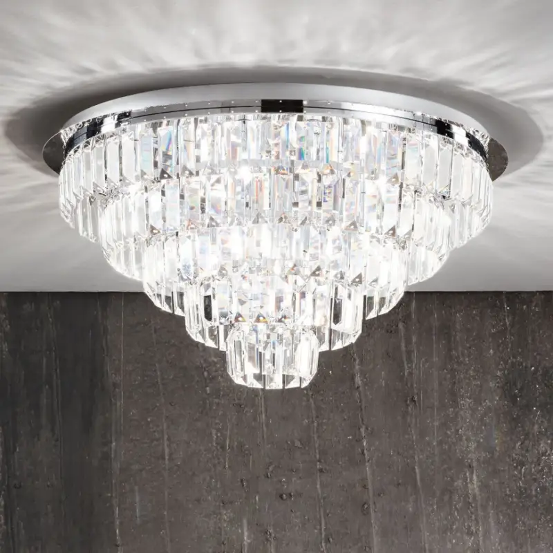 Betrouwbaar Ondaluce - Kristallen plafondlamp CASTLE 12xG9/7W/230V Ø 60 cm glanzend chroom