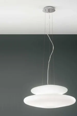 Alleen Vandaag Ondaluce - Hanglamp met kabel PAGODA 3xE27/15W/230V + 2xE27/15W pr. 50 cm wit