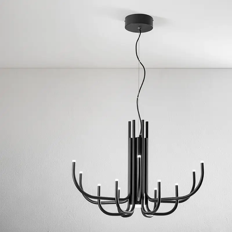 Dagaanbieding Ondaluce - LED dimbare kroonluchter aan kabel NOUVEAU LED/35W/230V Ø 78 cm zwart