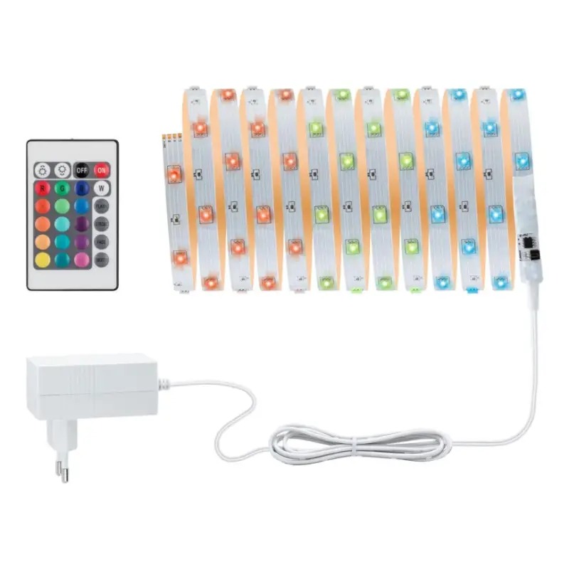 Hete Deal Paulmann 3988 - LED RGBW/13W dimbare strip TIP 5 m 230V + afstandsbediening