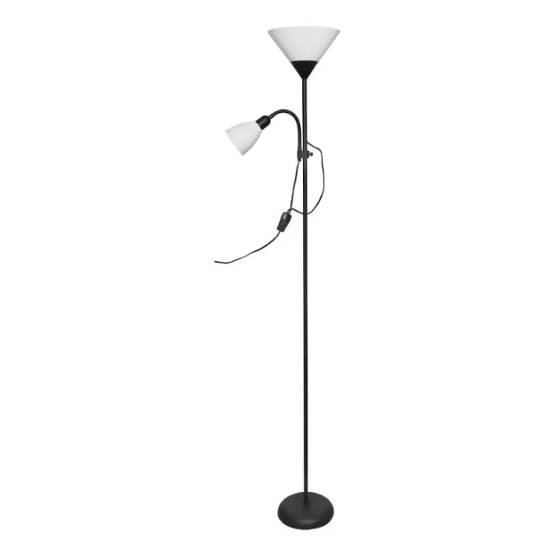 Vloerlamp WENDY 1xE27/100W/230V + 1xE14/40W zwart Hete Deal