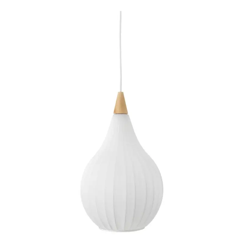 Dagaanbieding Halo Design 746262 - Hanglamp aan snoer DROPS 1xE27/40W/230V Ø 30 cm wit/eiken