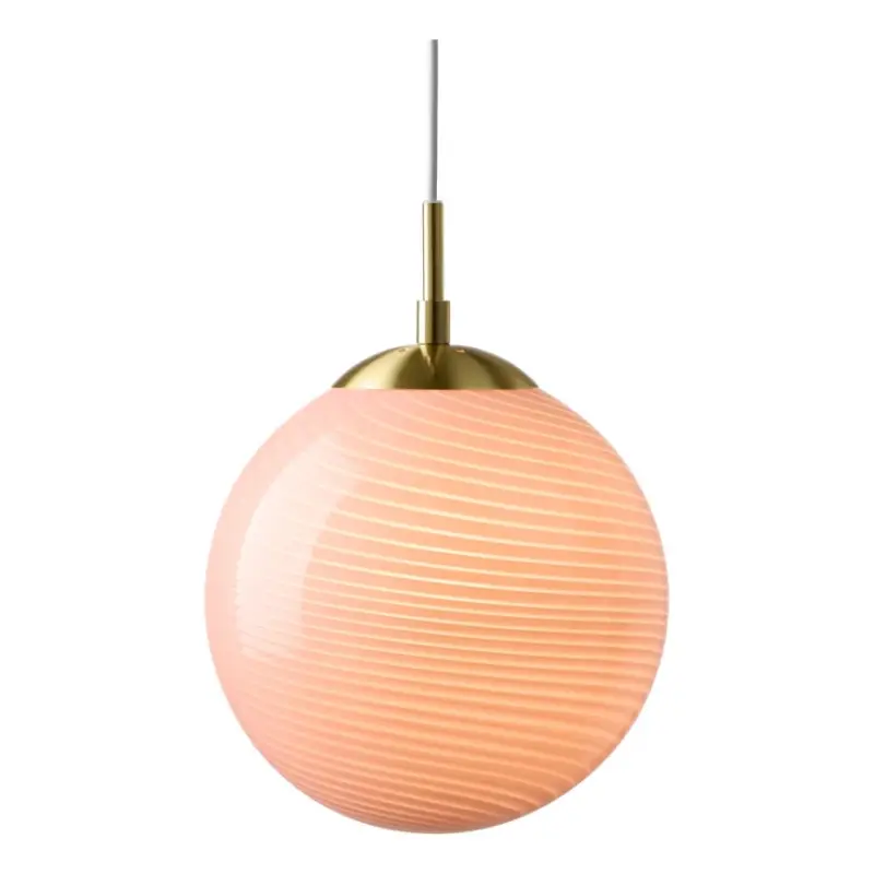 Direct Verzonden Halo Design 748372 - Hanglamp met snoer CANDY 1xE27/25W/230V Ø 20 cm roze/messing