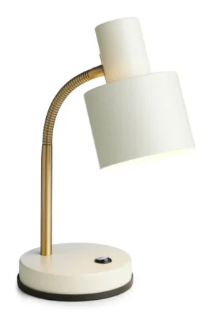 Gecertificeerd Halo Design 746910 - Tafellamp VOGUE 1xE27/40W/230V crème/messing