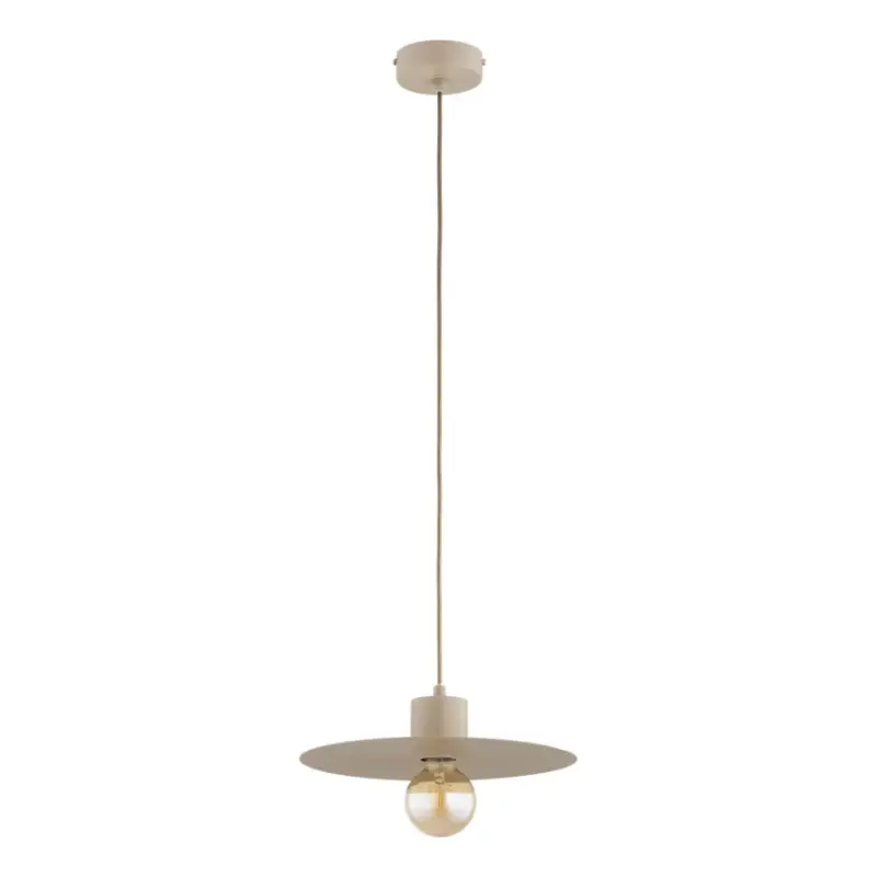 Hanglamp met snoer EMELI 1xE27/15W/230V beige Speciale Aanbieding
