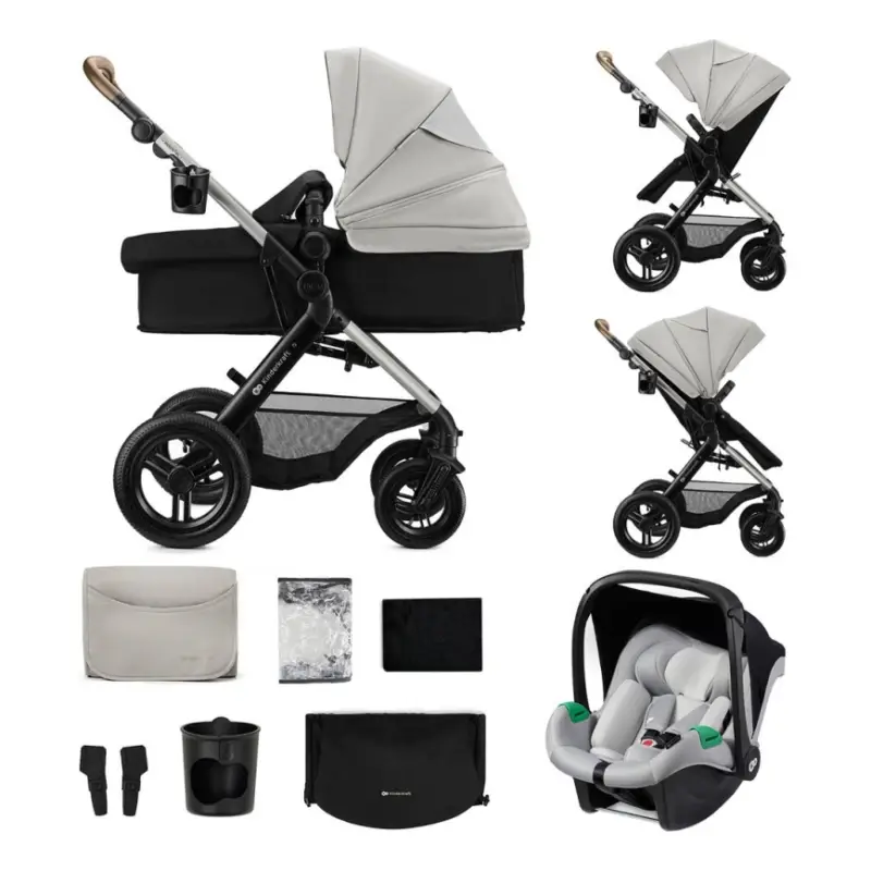 Tijdelijk Beschikbaar KINDERKRAFT - Combinatiekinderwagen 3-in-1 MOOV 2 XL Air Grey