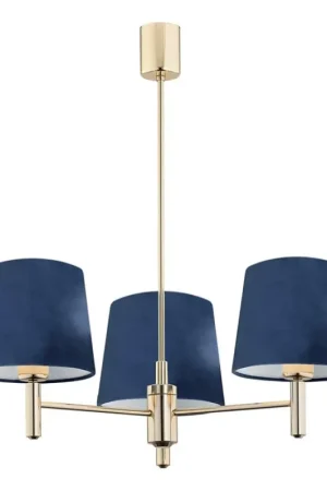 Brilagi - Kroonluchter met stang MONTE 3xE27/15W/230V blauw/goud Koop Online