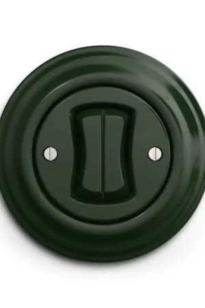 Koop Vandaag Reblig - Retro dubbele knop met omlijsting, groen