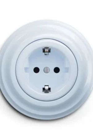 Reblig - Retro wandcontactdoos met frame SCHUKO 230V/16A blauw Nu Kopen