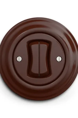 Laatste Versie Reblig - Retro dubbele drukknop met bruin frame