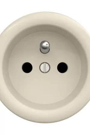 Actieprijs Reblig - Retro wandcontactdoos zonder afdekraam 230V beige