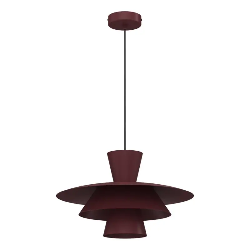 Hanglamp met snoer PLATO 1xE27/15W/230V bordeaux Betaalbaar