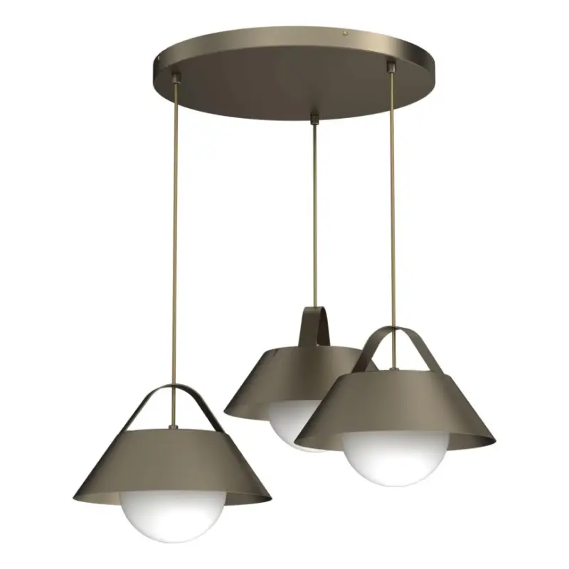 Hoge Kwaliteit Hanglamp met snoer FUNDA 3xE27/15W/230V bronskleurig