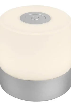 Briloner - dimbare oplaadbare LED-tafellamp voor buiten met aanraakbediening LED/2W/5V 2700K IP44 1200 mAh mat chroom Laatste Kans