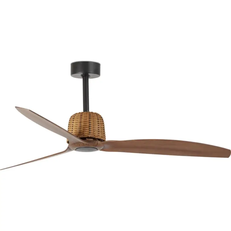 Must-Have FARO 33435 - Plafondventilator WEAVER M Ø 128 cm bruin/zwart + afstandsbediening