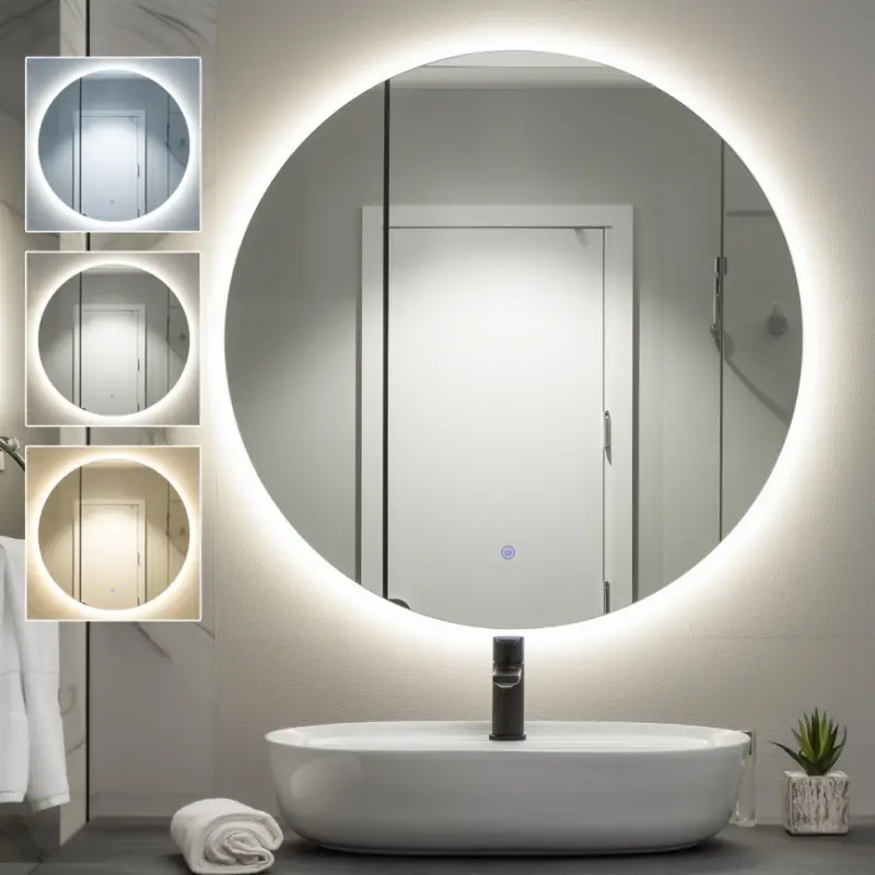 Weekendaanbieding Brilagi - LED-badkamerspiegel LUNA LED/26W/230V Ø 80 cm IP44 CRI 90 dimbaar + CCT