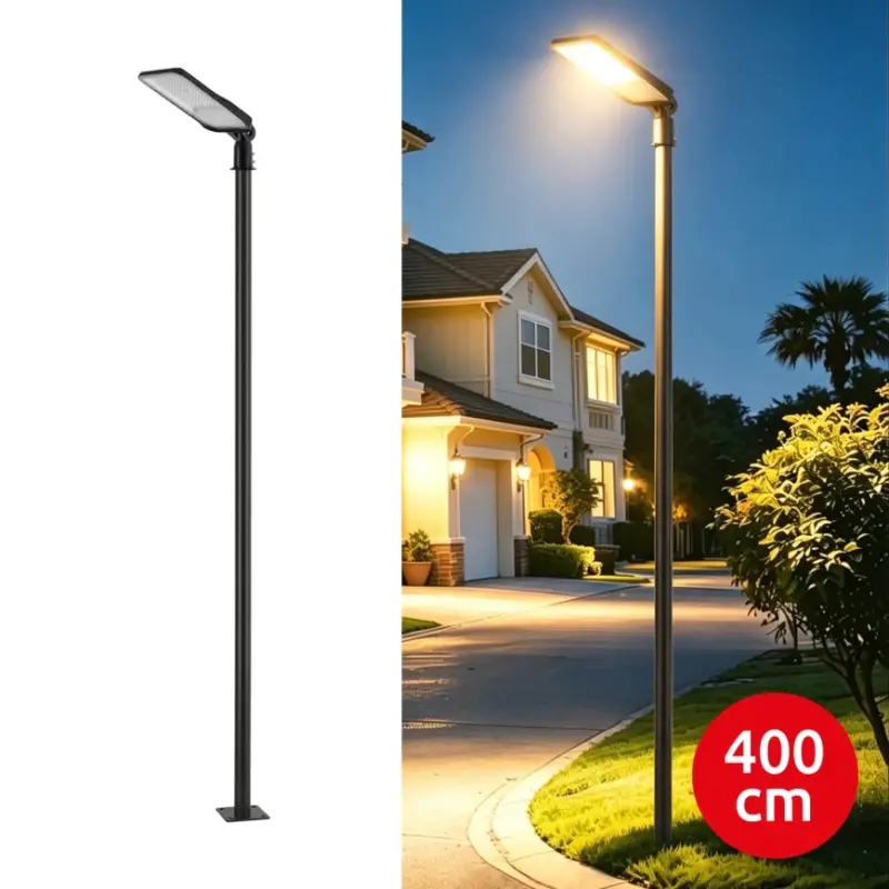 Brilagi - LED straatlantaarn voor buiten met mast van 4 m en verstelbaar scharnier URBANLIGHT LED/100W/230V zwart IP65 Dagaanbieding