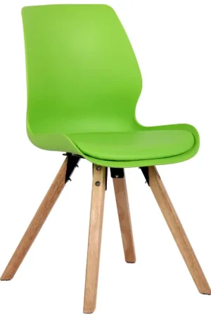Eetkamerstoel Luna Basismateriaal:Kunststof | Kleur:groen Express Levering