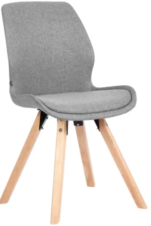Koop Online Eetkamerstoel Luna Basismateriaal:Stof | Kleur:grijs