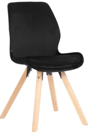 Eetkamerstoel Luna Basismateriaal:Fluweel | Kleur:zwart Favoriet
