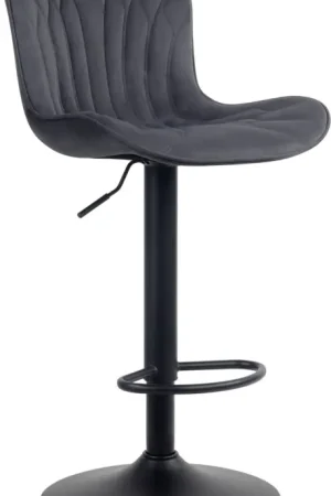 Barkruk Linus Basismateriaal:Fluweel | Kleur:zwart Merkproduct