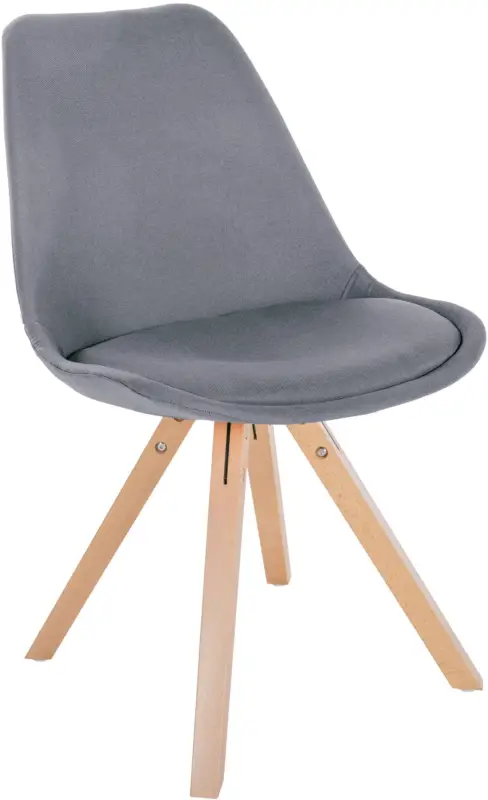 Eetkamerstoel Sofia Stof Kleur:licht grijs | Kleur frame:natura (vierkant) Beperkt Aanbod