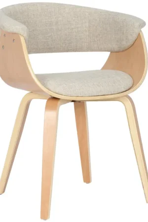 Dagaanbieding Eetkamerstoel Bruce Stof Kleur:creme | Kleur frame:natura