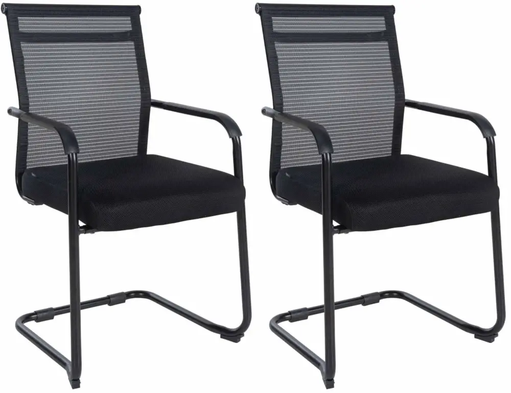 Set van 2 eetkamerstoelen Denny Kleur:zwart Gecertificeerd