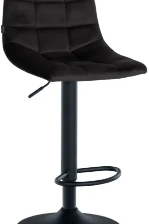 Barkruk Jerry Fluweel Kleur:zwart | Kleur frame:zwart Lage Kosten