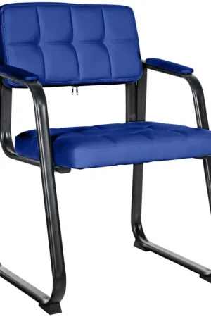 Bezoekersstoel Canada B Kunstleer Kleurvarianten:blauw Premium