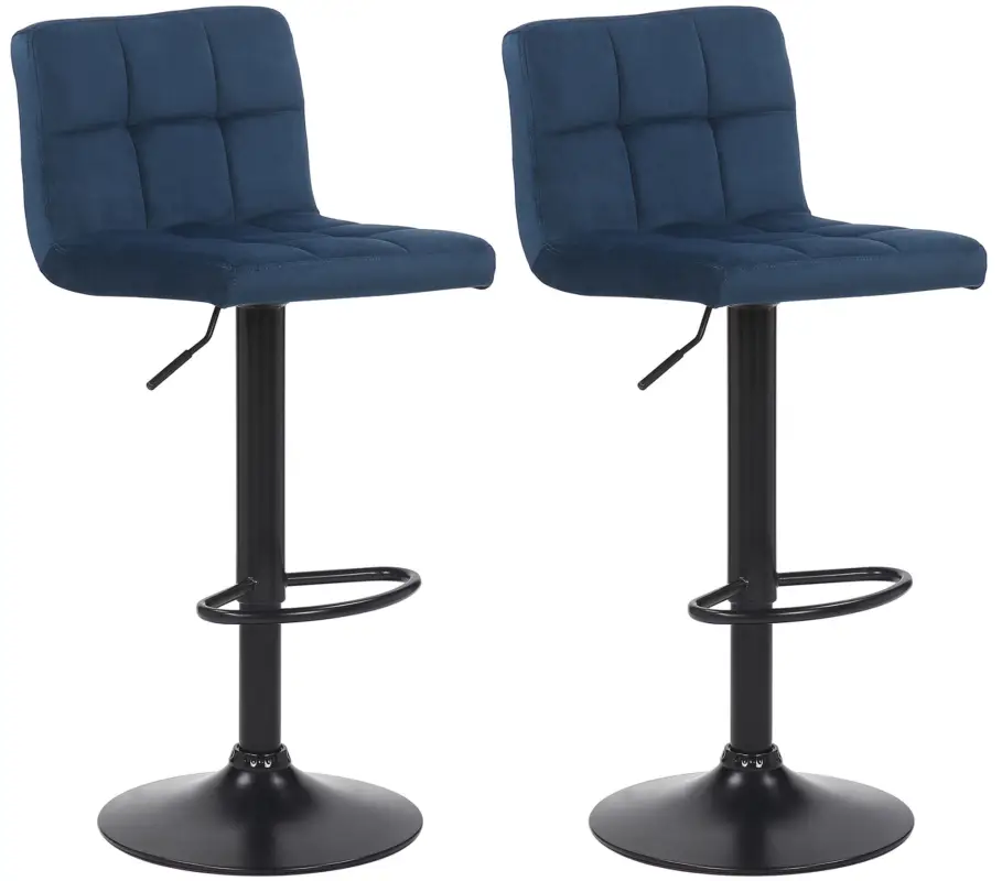 Set van 2 barkrukken Feni Kleur:blauw Direct Verzonden