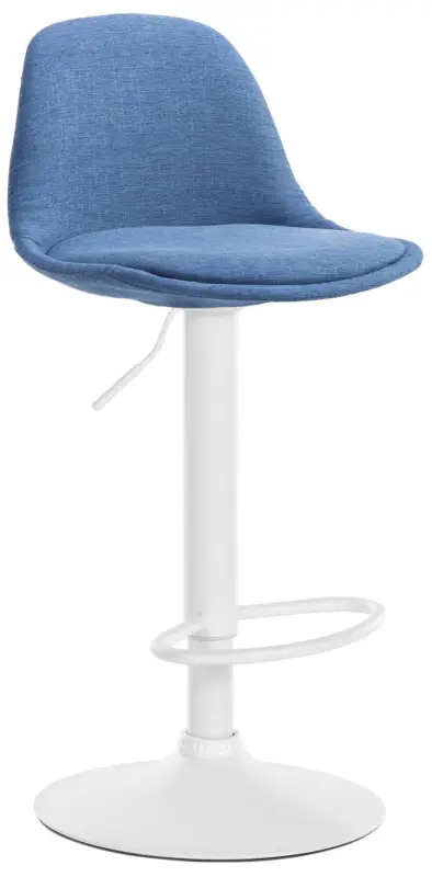 Barkruk Kiel Stof Kleur:blauw | Kleur frame:wit Korting