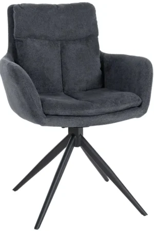 Eetkamerstoel Vilas Stof Kleur:zwart Must-Have