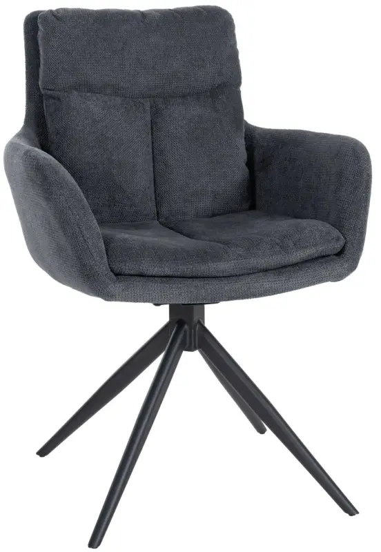 Eetkamerstoel Vilas Stof Kleur:zwart Must-Have