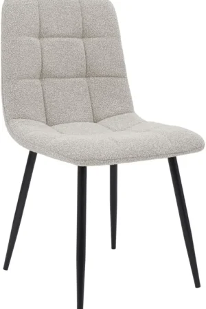 Seizoensaanbieding Eetkamerstoel Antibes Teddystof Kleur:creme