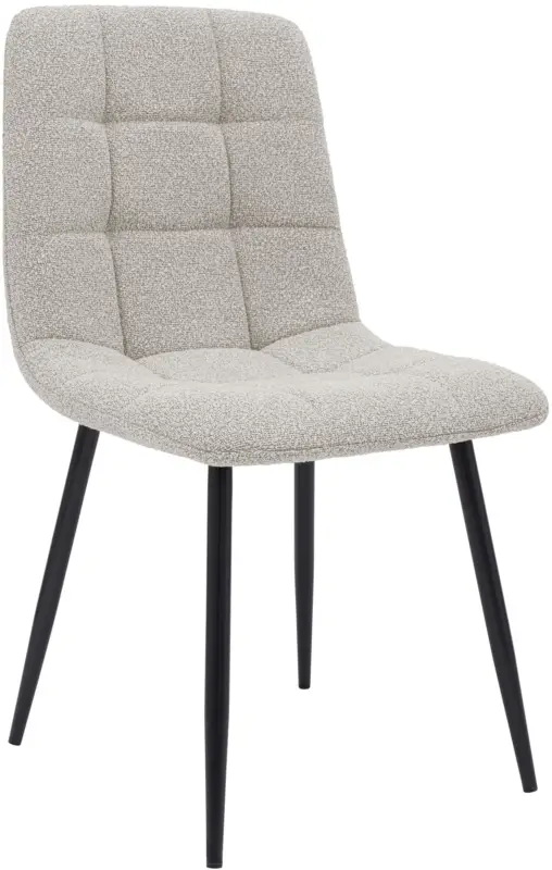 Seizoensaanbieding Eetkamerstoel Antibes Teddystof Kleur:creme