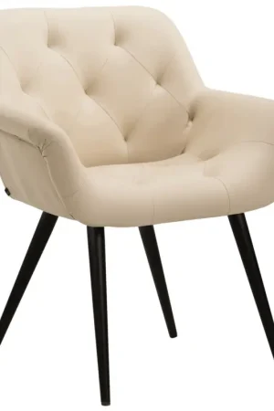 Aanbieding Eetkamerstoel Langford Basismateriaal:Kunstleer | Kleur:creme