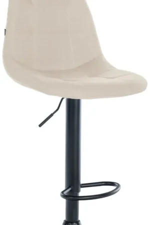 Lage Prijs Barkruk Elmore stof Kleur:creme | Materiaal frame:Metaal mat zwart