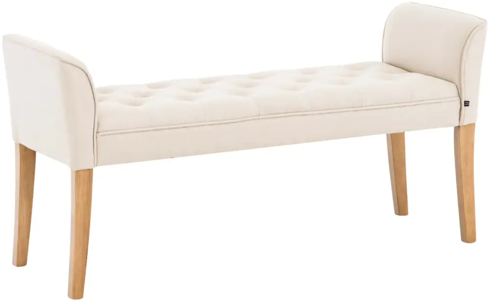 Chaise longue Cleopatra, stof Farbe:creme | Kleur frame:antiek licht Tijdelijk Beschikbaar