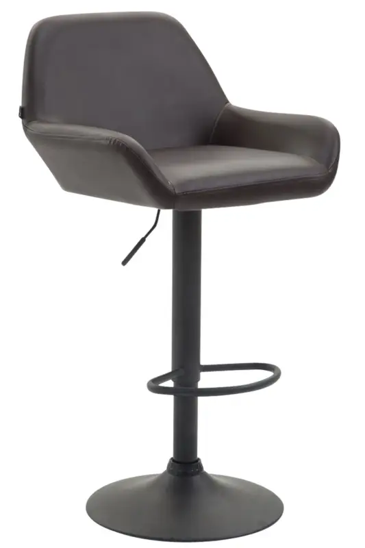 Barkruk Braga Kunstleer Farbe:braun | Kleur frame:zwart Korting