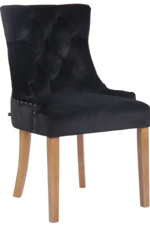 Merkproduct Eetkamerstoel Aberdeen fluweel Farbe:schwarz | Kleur frame:antiek licht