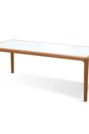 Direct Beschikbaar Arora Dining tuintafel teakhout met gesinterde steen