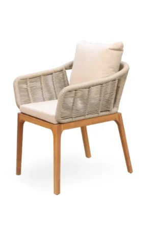 Must-Have Boender Outdoor Arora dining tuinstoel teakhout met ropes