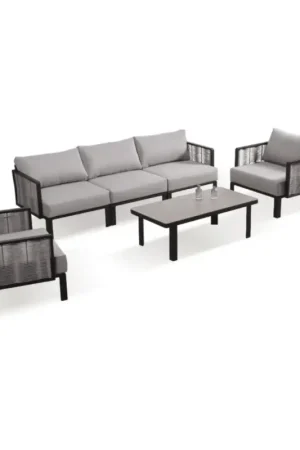 Koop Vandaag Boender Outdoor Bali loungeset met ropes 5-delig